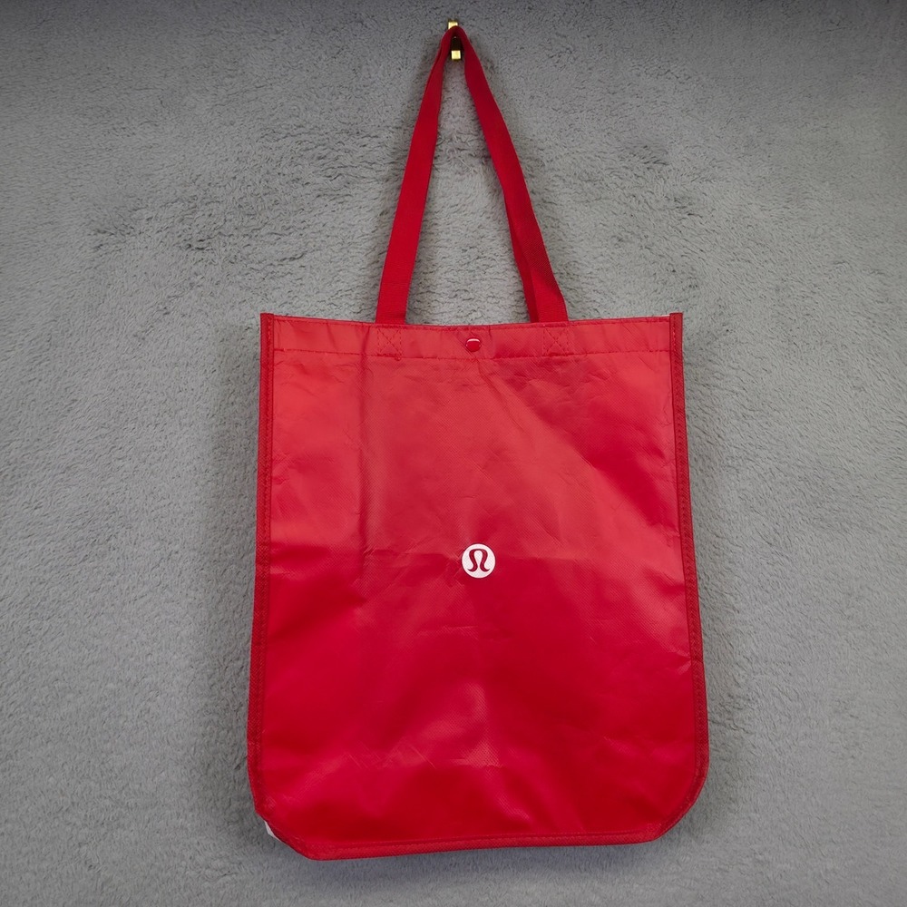 Lululemon Tote Lot of 2 Red White Christmas Holiday Reusable Shopping Gym Yoga - Picture 10 of 16
